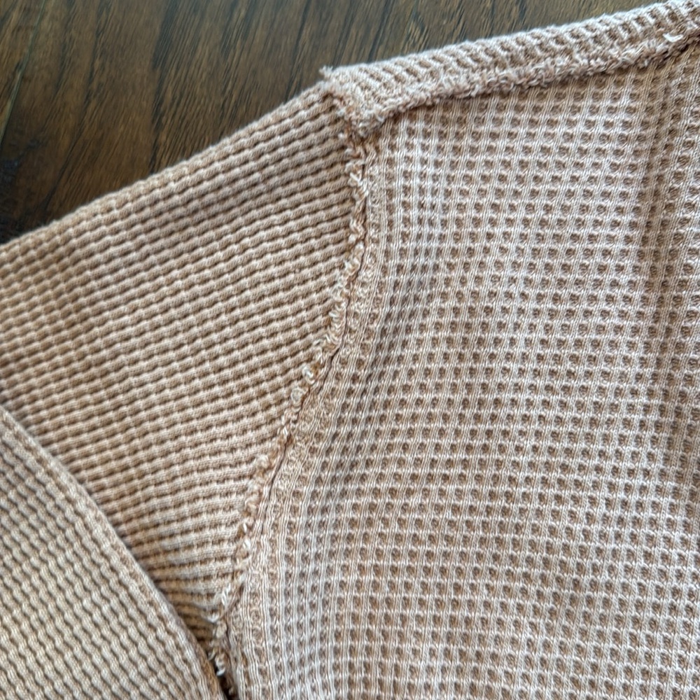 NWT!  Aerie Lumberjane waffle polo sweatshirt, size XXS - Picture 7 of 10